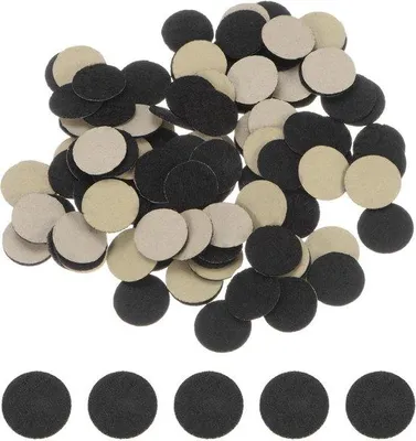 Obrázok produktu pre Samolepiace látkové krúžky – oprava odevov – samolepiace zipsy – 13 mm, 100 ks – čierne