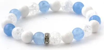 Imagen del producto de Pulsera de cuentas hecha de jade, ónix y cristal. Modelo MINK119 / 17