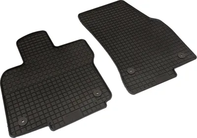 Produktbild von für VW Caddy V ab 11/2020  vorne PETEX Gummimatten 2-teilig schwarz Allwettermatten Gummifußmatten