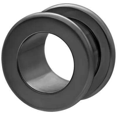 Produktbild von Wildcat Tunnel - Flesh Tunnel aus Chirurgenstahl 316L, Körperstelle: Ohr, 18,0 mm, Schwarz