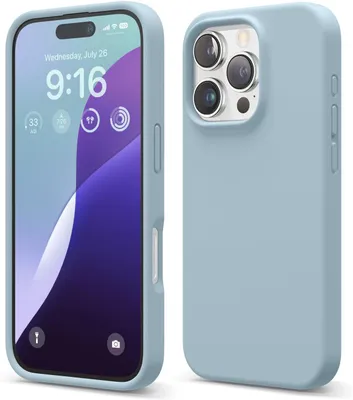 Produktbild von Elago Premium Silikonhülle für iPhone 16 Pro Himmelblau