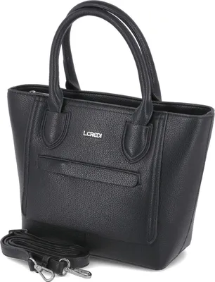 Produktbild von L.Credi Damen Handtasche OPHELIA Schwarz Kunstleder vegan-