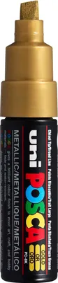 Image de Uni Posca Marqueur peinture 8K Gold - Pointe biseautée 8mm