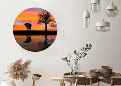 Produktbild von MuchoWow® - Tapetenkreis - Wandbild rund - Schlafzimmerdekoration - Wanddeko - runde Tapete - Kunst für zu Hause