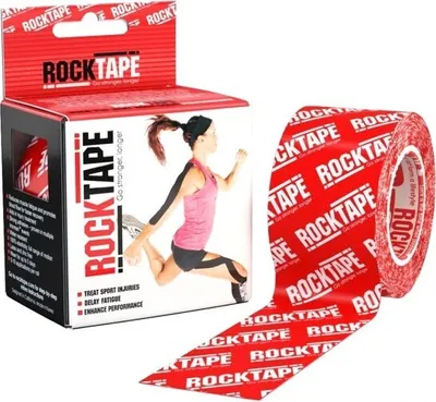 Produktbild von RockTape Classic Kinesiologie-Tape – Sporttape – 5 cm x 5 m – rotes Logo
