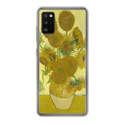 Produktbild von MuchoWow® Handyhülle Schutzhülle Hülle für Samsung Galaxy A41 Sonnenblumen - Vincent van Gogh Silikon Softcase Handy Hülle - Mobiltelefon