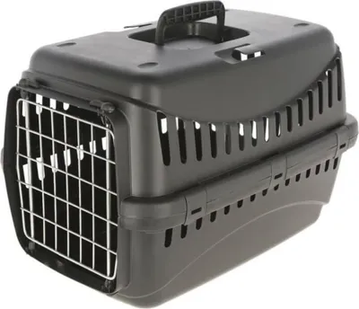 Immagine prodotto di Trasportino per cani e gatti, Kerbl Expedion eco, 45 x 30 x 30 cm, plastica riciclata, nero