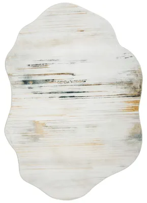 Image de Mazovia Tapis Moderne, Abstrait - Arona Grave - beige, marron et orange, 160x220 cm, pour salon