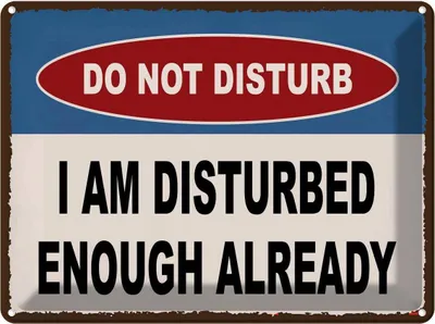 Produktbild von vianmo Blechschild 30x40 cm do not disturb a am disturbed Warnschild Hinweisschild Sicherheit Vorsicht