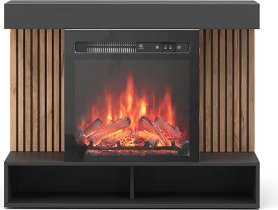 Obrázek produktu pro Vicco Elektrický krb Lynea, 100 cm s realistickým efektem plamene a 1800W topným tělesem, Černá