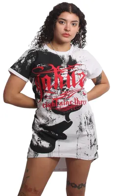 Produktbild von Yakuza Damen Antique Urban T-Shirt Kleid, Weiß, XS