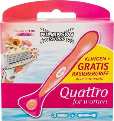 Immagine prodotto di Rasoi Wilkinson Sword - Quattro per donna - 3 lame+portacapelli