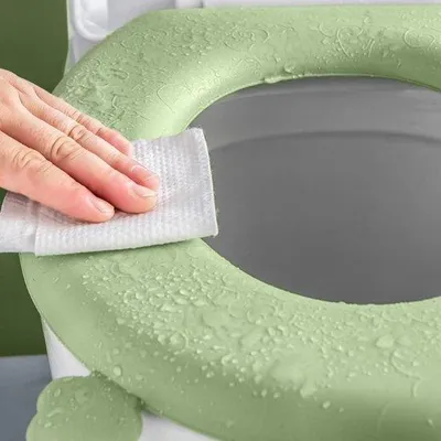 Produktbild von Famanu Toilettensitzwärmer Langgestreifte Sitzauflage - 2 Stück
