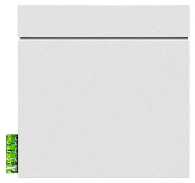 Produktbild von Briefkasten mit Zeitungsrolle in Weiß, wetterfest, modern, rostfrei, matt, RAL 9003