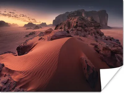Produktbild von MuchoWow® Poster Rote Wüstenlandschaft 120x90 cm - Wandbild