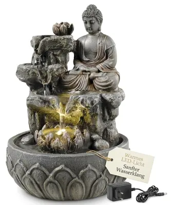 Produktbild von Kamerbrunnen - Elegantes Design - Warmweißes Licht - Beruhigendes Wassergeräusch