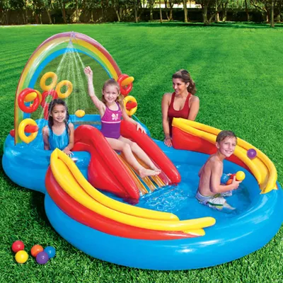 Produktbild von INTEX 57453NP - Playcenter - Rainbow Ring Planschbecken ab 2 Jahren Kinder