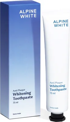 Produktbild von ALPINE WHITE Whitening Zahnpasta Anti Plaque mit Silica & Xylitol Blau One Size