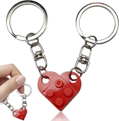 Immagine prodotto di Portachiavi a forma di cuore rosso M
