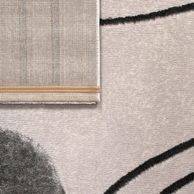 Produktbild von TT Home Wohnzimmer Teppich Kurzflor Geometrisches Design Abstrakte Optik Größe 200x290 cm