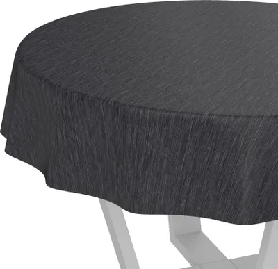 Produktbild von Tischdecke Wachstuch Einfarbig Anthrazit Robust Wasserabweisend Rund 140 cm