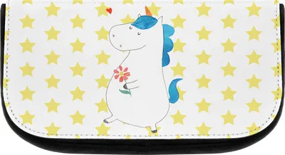 Produktbild von Mr. & Mrs. Panda kulturtäschchen Einhorn Spaziergang - Weiß - Geschenk, schmink organizer, Kulturbeutel, Unicorn, Mutter, kosmetiktäschchen, Make-up Täschchen, Blumen
