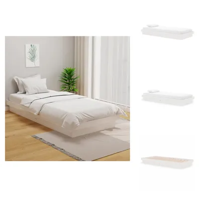 Obrázek produktu pro vidaXL Postel z masivu bílá 90x200 cm - Postele a válendy