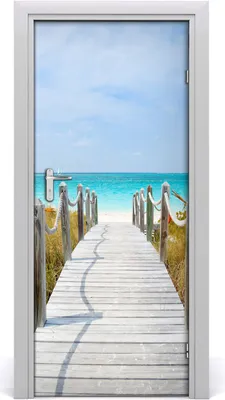 Produktbild von Tulup Türaufkleber 85x205 cm Dekorative Aufkleber Selbstklebend Wasserdichte Tapete Abnehmbar Schlafzimmer Wohnzimmer Wohnkultur - Weg zum Strand