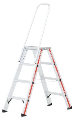 Produktbild von Hymer Stufenstehleiter mit Haltebügel, 2x4 Stufen