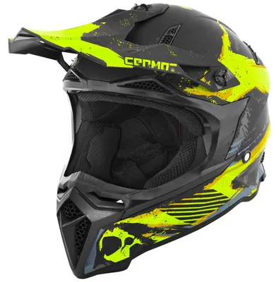 Produktbild von Germot Helm GM 540 matt-schwarz/fluo-gelb - Größe M