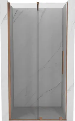 Image de Mexen Velar porte de douche coulissante 90 cm, transparent, cuivre brossé - 871-090-000-01-65