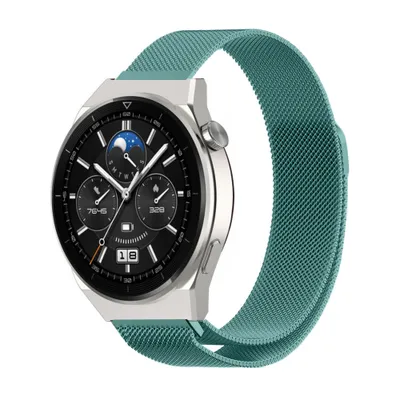 Produktbild von Strap-it Milanese - Kompatibel mit Huawei Watch GT 3Armband 46mmHochwertiger EdelstahlHuawei watch strap Armband mit Magnetverschluss für 22mmArmband Grün