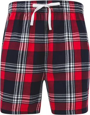Produktbild von SF Men SF082 | Herren Shorts MenŽs Tartan Lounge Shorts - Farbe: Red-Navy Check - Größe: XXL