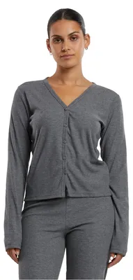 Produktbild von Urban Classics - Strickjacke für Damen TN366 (L) (Dunkelgraue Melange)