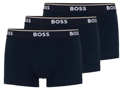 Produktbild von BOSS Herren 3er-Pack Power Baumwolle Stretch Unterhosen Boxershorts, Pfauenblau, XX