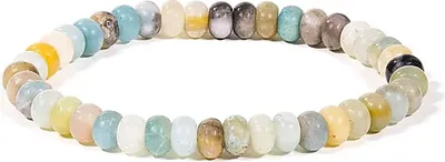 Immagine prodotto di Bracciale amazzonite - perline ovali -- 0,6 cm