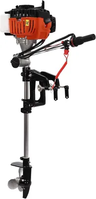 Productafbeelding van Buitenboordmotor - Bootmotor - Watersport - Luchtgekoeld - 25 PK - Zwart Oranje