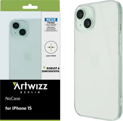 Produktbild von ARTWIZZ NoCase für iPhone 15 - Ultra Dünne, Elastische TPU Schutzhülle - Transparent