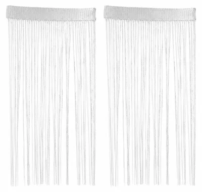 Obrázek produktu pro Záclony Fadenvorhänge, sada 2 kusů, rozměry 200 x 100 cm, bílé, vhodné jako dekorativní clony do místnosti