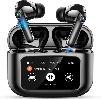 Obrázek produktu pro Sluchátka s dotykovým ovládáním, Bluetooth, 5 režimů ekvalizace, bezdrátová, černá