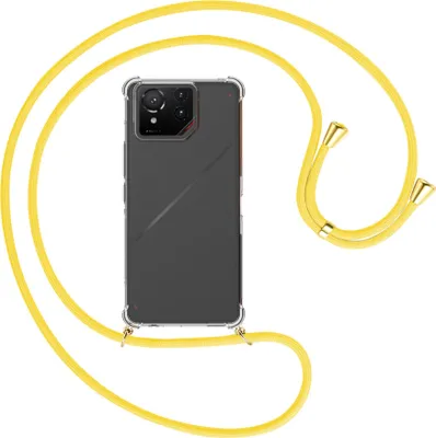 Produktbild von Handykette Backcover-Schutzhülle mit Band (Metall goldfarben) für ASUS ROG Phone 9 - gelb