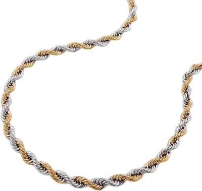Produktbild von 2,8mm Kordelkette Halskette Collier 14Kt 585 Gold Weißgold Gelbgold bicolor 45cm