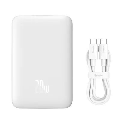 Zdjęcie produktu dla Mini Powerbank 10000Mah Z Ładowaniem Indukcyjnym Magsafe Pd 20W Biały