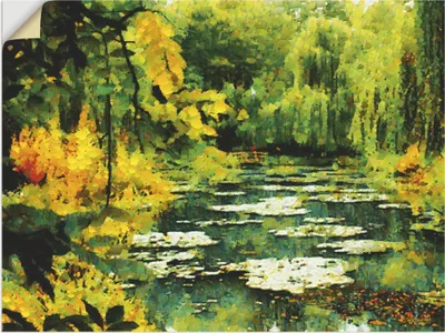 Produktbild von ARTland Wandbild, selbstklebend Grüner See Größe: 40x30 cm