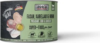 Produktbild von MAC's CAT - Feinschmecker Dose 6x200g | Fasan, Weißfisch mit Huhn