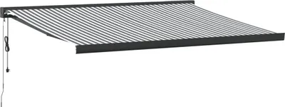 Immagine prodotto di vidaXL Tenda retrattile antracite e bianca 4,5x3 m in tessuto e alluminio