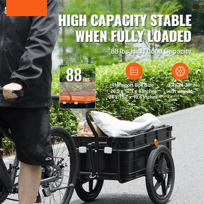 Immagine prodotto di Rimorchio per bicicletta - Carrello per bicicletta - Rimorchio per trasporto bagagli