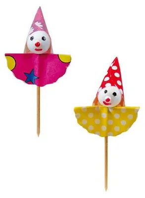 Produktbild von 100x Deko-Picker "Clown" 8.5cm