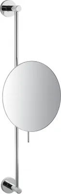 Produktbild von DEUSENFELD KST5C - Wand Kosmetikspiegel an Stange, höhenverstellbar, Ø20cm, 5-fach Vergrößerung, 55cm, Stangengleiter, Messing verchromt