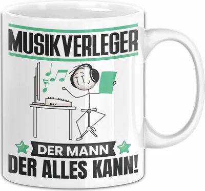 Produktbild von Musikverleger Tasse Geschenk für Musikverleger Der Mann Der Alles Kann Geschenkidee zum Geburtstag (Weiß)